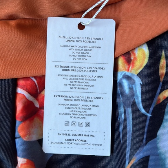 Plus Size Padded High Waist Swimdress - Picture 5 of 7